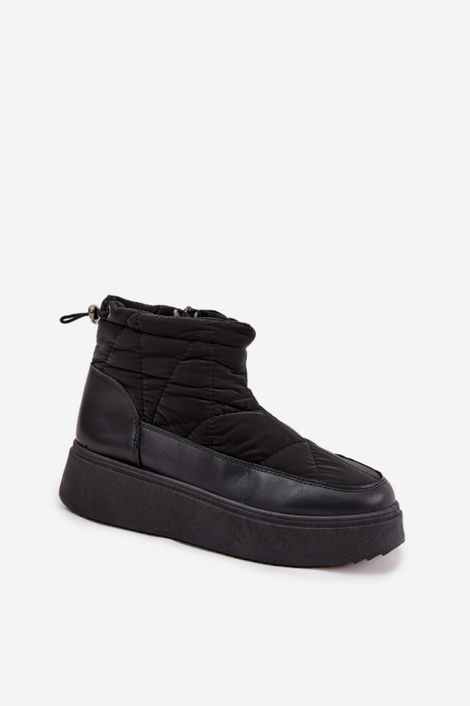 Stivali da neve Femminile con una piattaforma riscaldamento con pelliccia all interno colore nero Tahlira Stivali da neve Femminile con una piattaforma riscaldamento con pelliccia all interno colore nero Tahlira