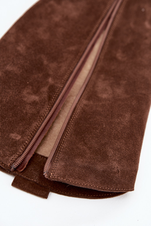 Pelle dalla pelle scamosciata stivali stile coAboy riscaldamento Zazoo 4224 CzekoladoAe Pelle dalla pelle scamosciata stivali stile coAboy riscaldamento Zazoo 4224 CzekoladoAe