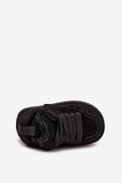 Scarpe da ginnastica per bambini riscaldamento con pelliccia all interno colore nero Mireen Scarpe da ginnastica per bambini riscaldamento con pelliccia all interno colore nero Mireen