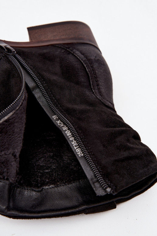 Stivali da donna Con tacco basso Con volant riscaldamento colore nero Gracia Stivali da donna Con tacco basso Con volant riscaldamento colore nero Gracia