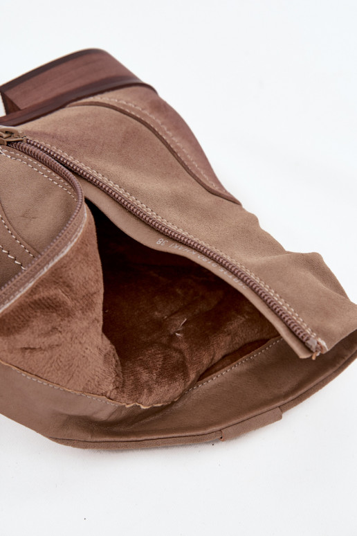 Stivali da donna Con tacco basso Con volant riscaldamento colore kaki Gracia Stivali da donna Con tacco basso Con volant riscaldamento colore kaki Gracia