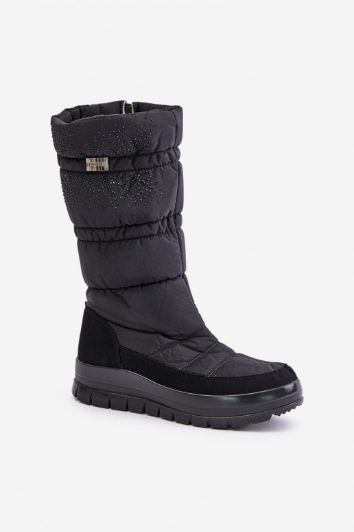 Femminile Stivali da neve Con decorazione Progress PROGJ-24-147 colore nero Femminile Stivali da neve Con decorazione Progress PROGJ-24-147 colore nero