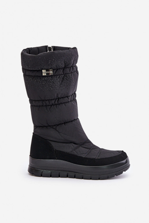 Femminile Stivali da neve Con decorazione Progress PROGJ-24-147 colore nero Femminile Stivali da neve Con decorazione Progress PROGJ-24-147 colore nero