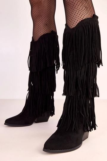 Stivali cowboy neri con...