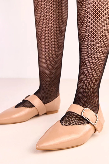 Ballerine color sabbia con fibbia Lena