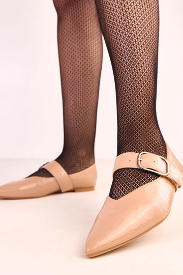 Ballerine color sabbia con fibbia Lena 2