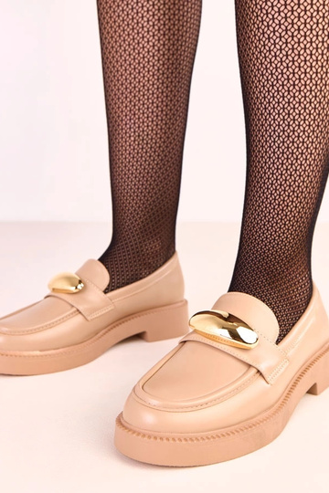 Mocassini color sabbia con...