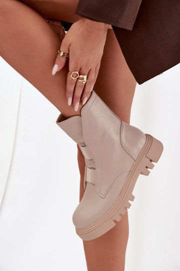 riscaldamento Stivaletti da lavoro Femminile Al Castello Eko Pelle colore avorio Deveilyra 2