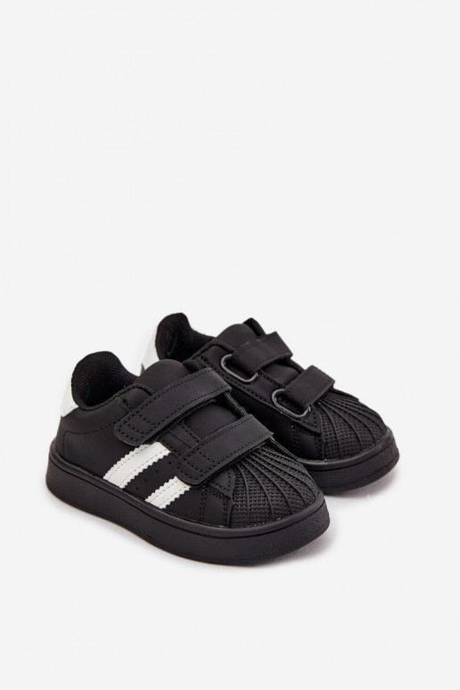 Scarpe sportive per bambini Scarpe modello sneakers in ecopelle colore nero Renel Scarpe sportive per bambini Scarpe modello sneakers in ecopelle colore nero Renel