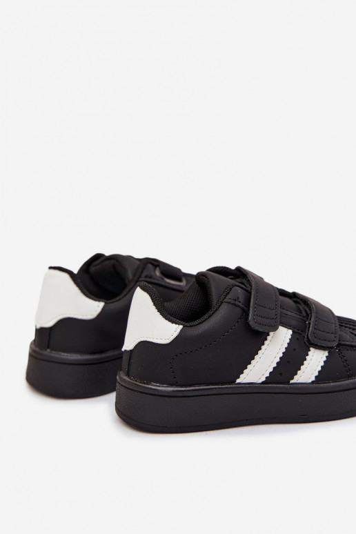 Scarpe sportive per bambini Scarpe modello sneakers in ecopelle colore nero Renel