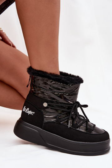 Stivali da neve da donna con plateau, Lee Cooper LCJ-25-03-3814, color nero