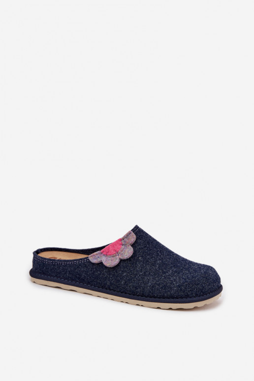 Pantofole Femminile Con un fiore Inblu CS000043 blu scuro Pantofole Femminile Con un fiore Inblu CS000043 blu scuro