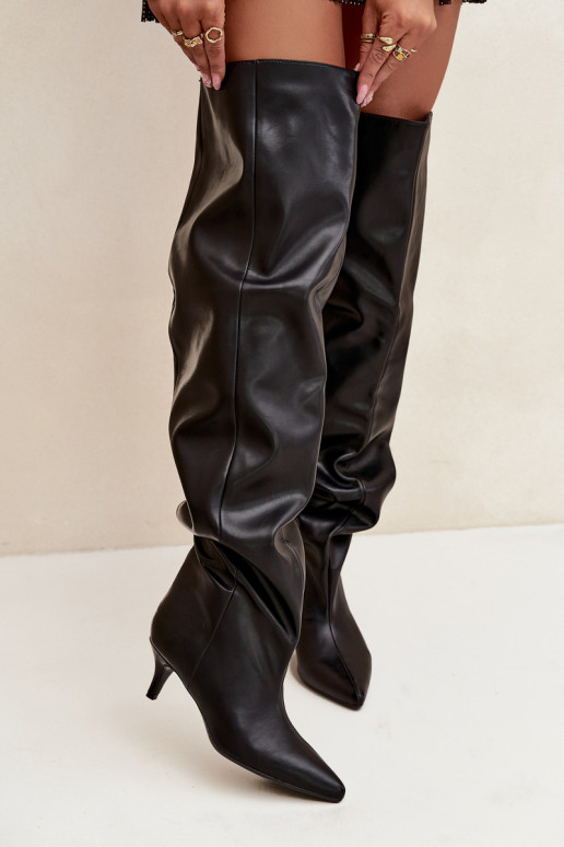 Un modello convincente stivali da donna con tacchi sottili colore nero Ysolienne Un modello convincente stivali da donna con tacchi sottili colore nero Ysolienne