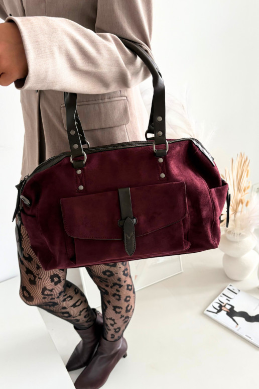 Palmarein ecopelle scamosciatau Borgogna Gressa