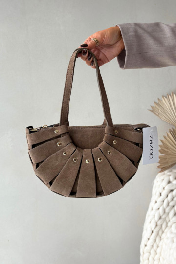 Borsa in suede color avorio Tai turirivane