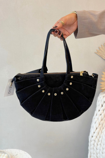 Borsa in suede nera Tialine