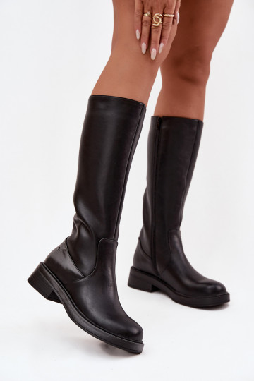 Pelle Stivali caldi Deveciejka A7164-01 colore nero 2