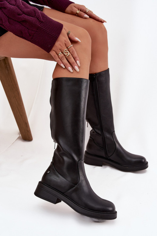 Pelle Stivali caldi Deveciejka A7164-01 colore nero