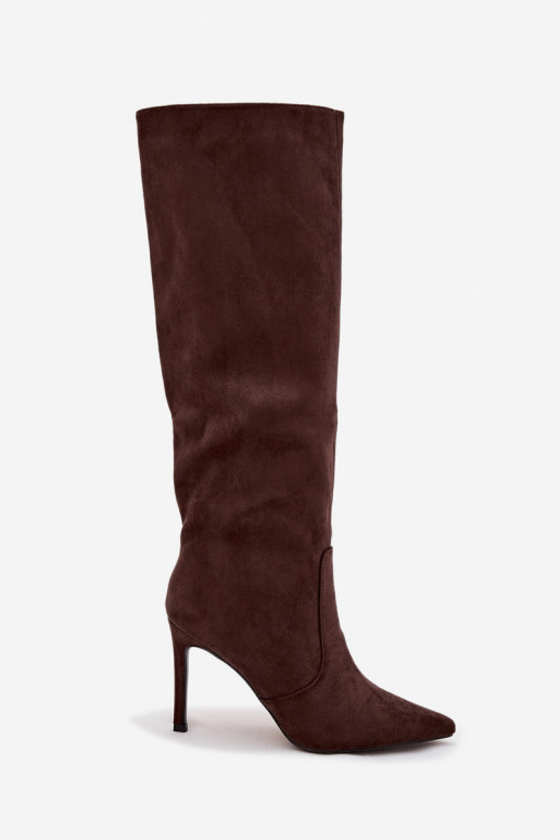 riscaldamento stivali da donna con tacchi sottiliin ecopelle scamosciatau CzekoladoAe Rosavine riscaldamento stivali da donna con tacchi sottiliin ecopelle scamosciatau CzekoladoAe Rosavine