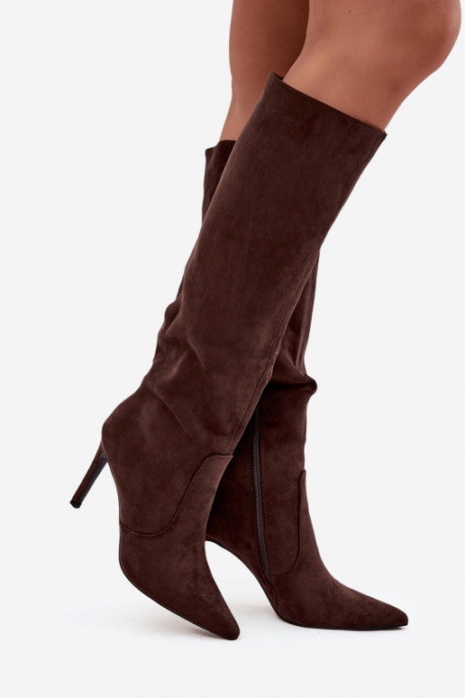 riscaldamento stivali da donna con tacchi sottiliin ecopelle scamosciatau CzekoladoAe Rosavine riscaldamento stivali da donna con tacchi sottiliin ecopelle scamosciatau CzekoladoAe Rosavine