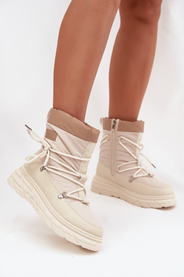 Stivali da neve da donna Lee Cooper LCJ-25-44-3931 colore sabbia con gambale 2