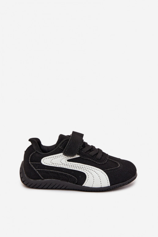 scarpe Scarpe da ginnastica per bambinicon chiusura adesivaem Nero e-Colore bianco Perrin