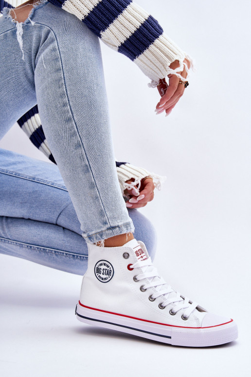 Femminile Elegantello classico scarpe per il tempo libero con suola Big Star T274026 Colore bianco