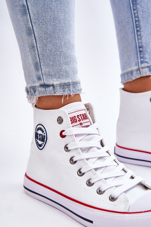 Femminile Elegantello classico scarpe per il tempo libero con suola Big Star T274026 Colore bianco