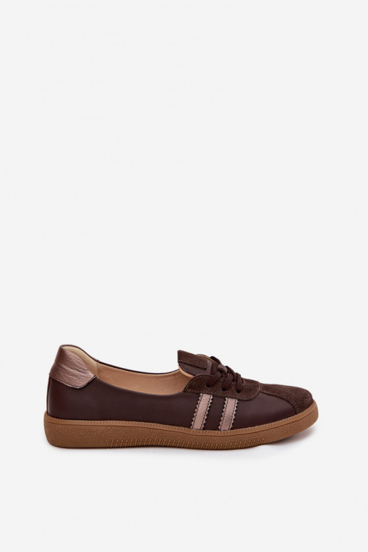 Pelle dalla pelle scamosciata scarpe Femminile Typu Barefoot Zazoo N1341 CzekoladoAe