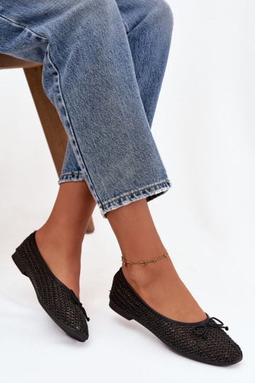 Ballerine Con treccia I Kokardką colore nero Belirra