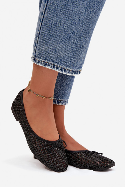 Ballerine Con treccia I Kokardką colore nero Belirra