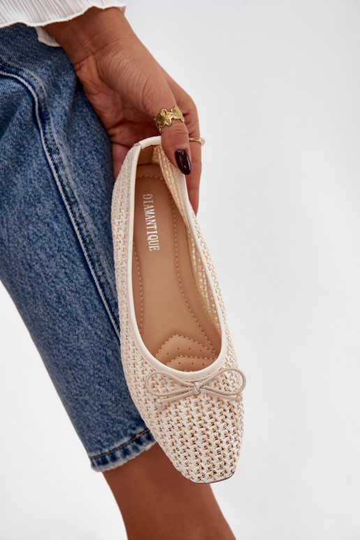Ballerine Con treccia I Kokardką colore avorio Belirra