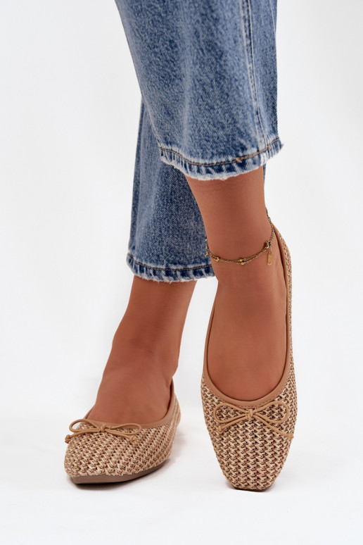 Ballerine Con treccia I Kokardką colore marrone Belirra