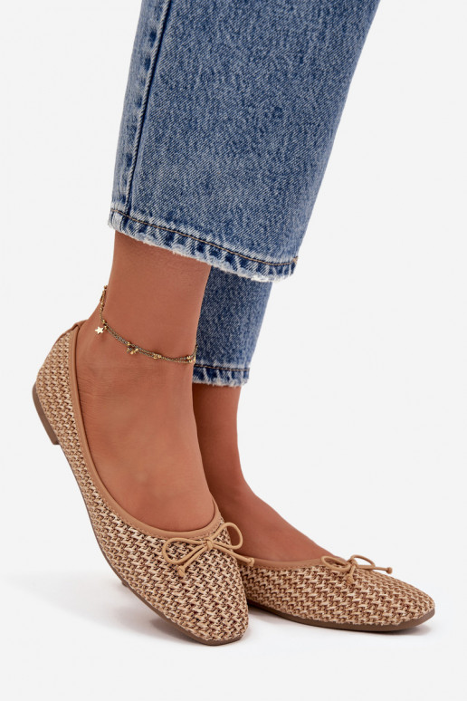 Ballerine Con treccia I Kokardką colore marrone Belirra