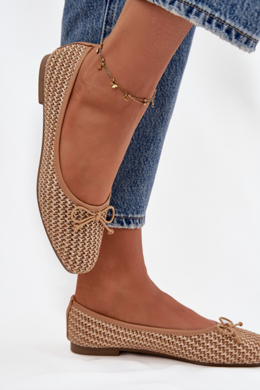 Ballerine Con treccia I Kokardką colore marrone Belirra