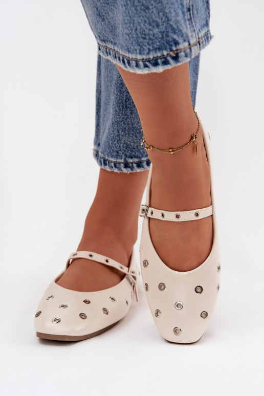 Ballerine Femminile Ze color argentomi Elementami beige Deverivon