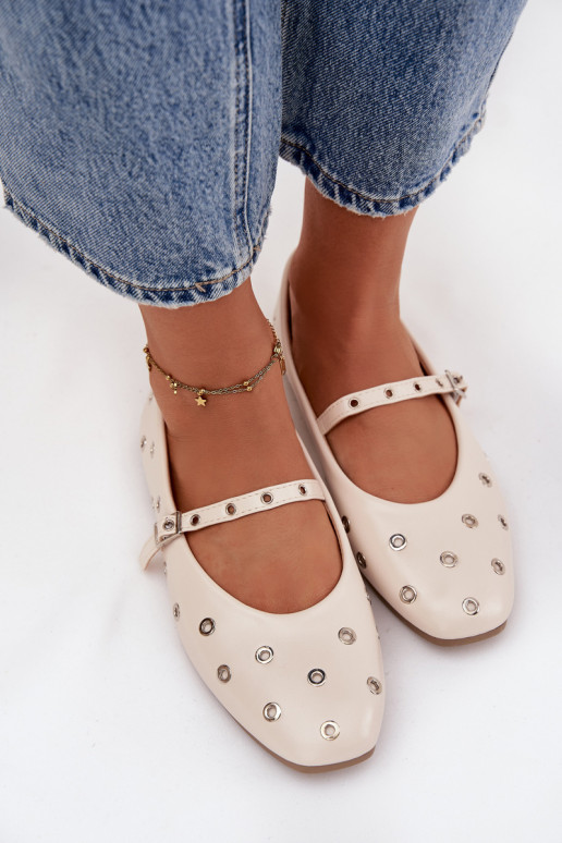 Ballerine Femminile Ze color argentomi Elementami beige Deverivon