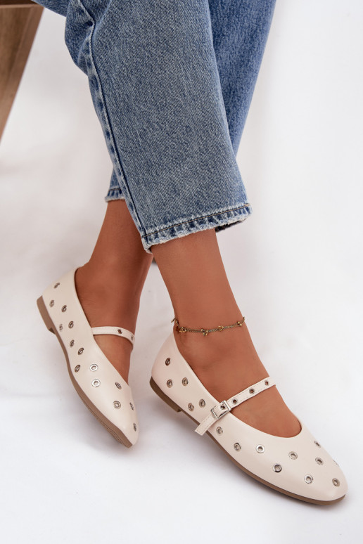 Ballerine Femminile Ze color argentomi Elementami beige Deverivon