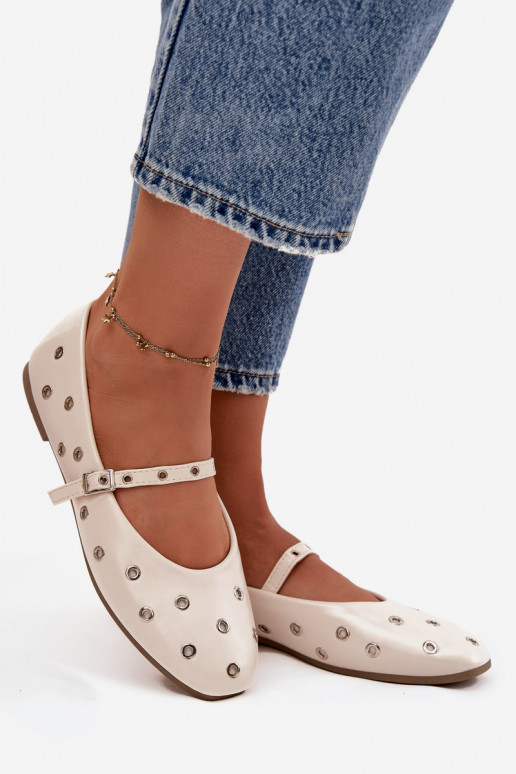 Ballerine Femminile Ze color argentomi Elementami beige Deverivon