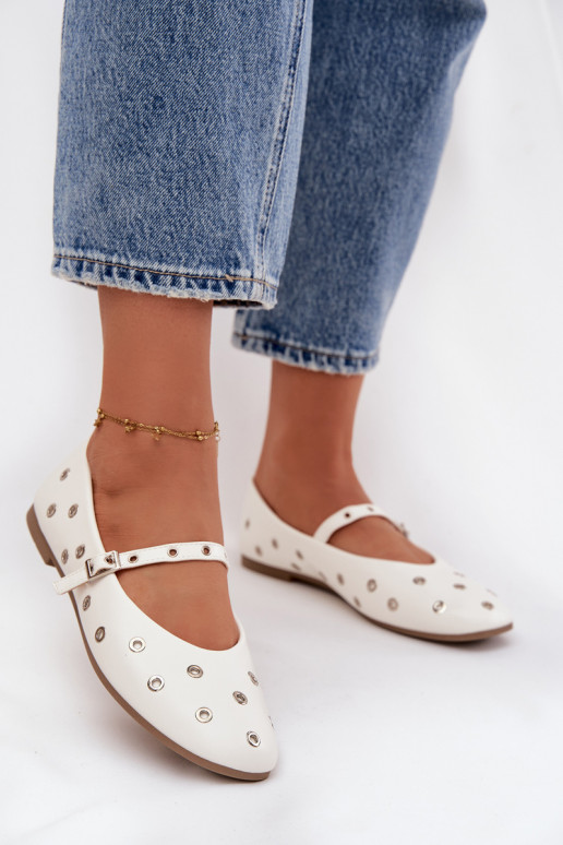 Ballerine Femminile Ze color argentomi Elementami Colore bianco Deverivon