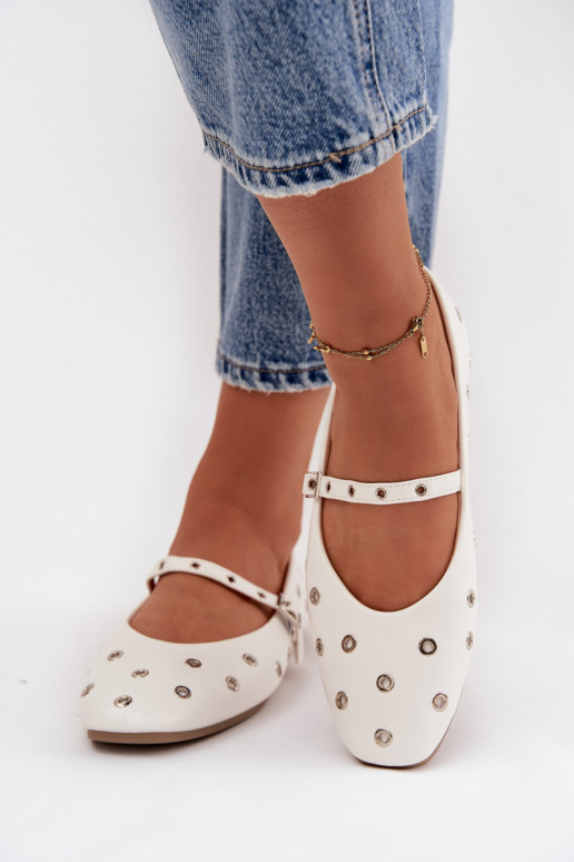 Ballerine Femminile Ze color argentomi Elementami Colore bianco Deverivon