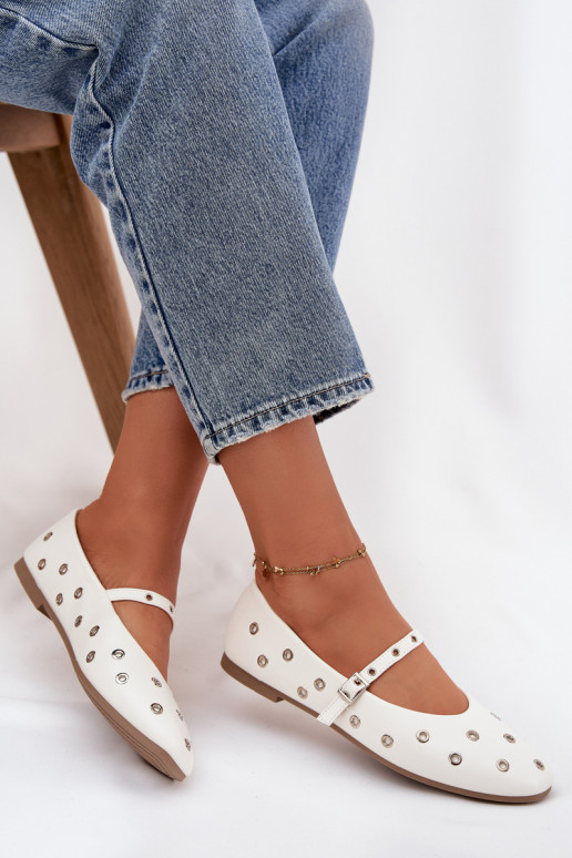 Ballerine Femminile Ze color argentomi Elementami Colore bianco Deverivon