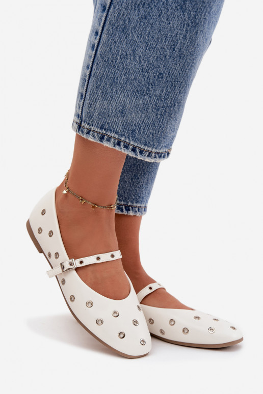 Ballerine Femminile Ze color argentomi Elementami Colore bianco Deverivon