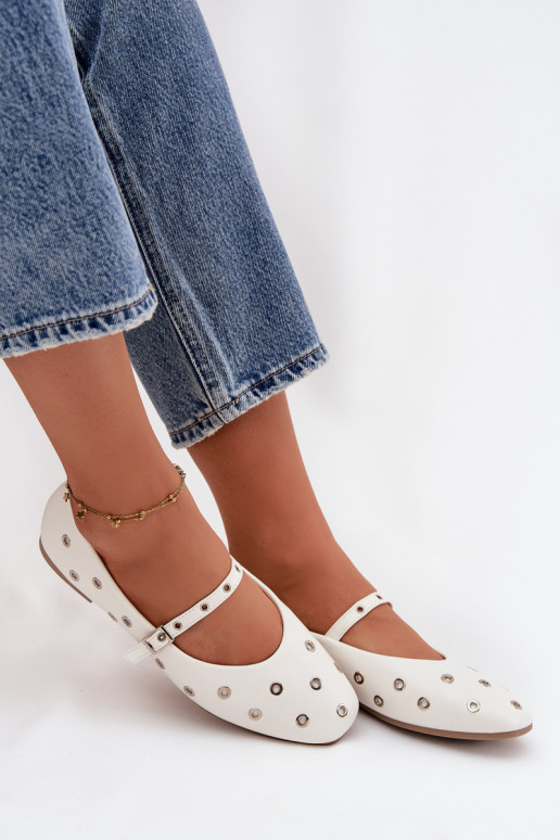 Ballerine Femminile Ze color argentomi Elementami Colore bianco Deverivon