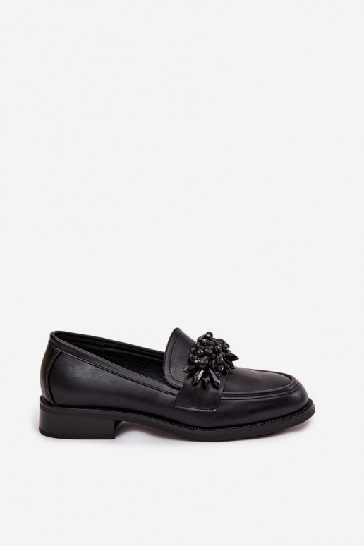 scarpe mocassini da donna con ornamenti colore nero Murelle
