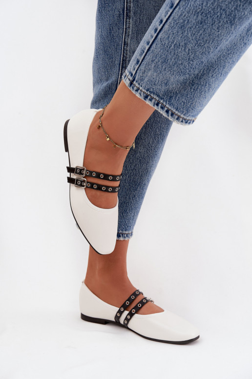 Ballerine Femminile con strisce Colore bianco Deliora