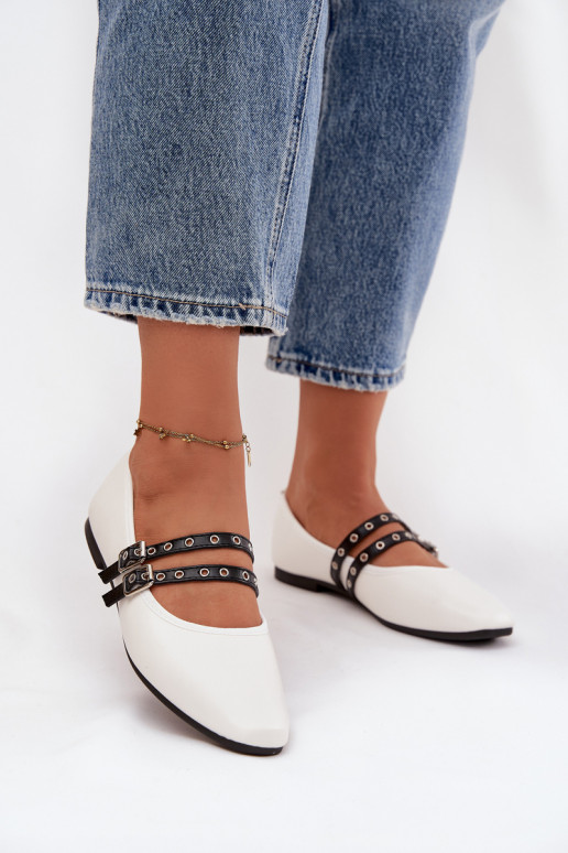 Ballerine Femminile con strisce Colore bianco Deliora