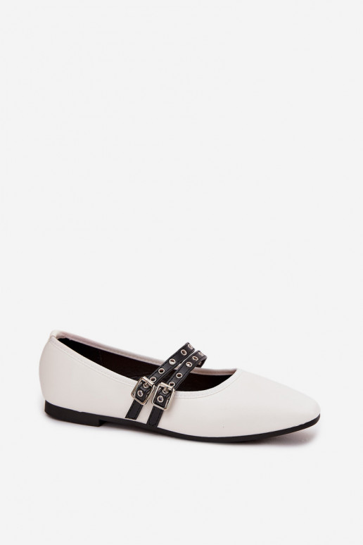 Ballerine Femminile con strisce Colore bianco Deliora