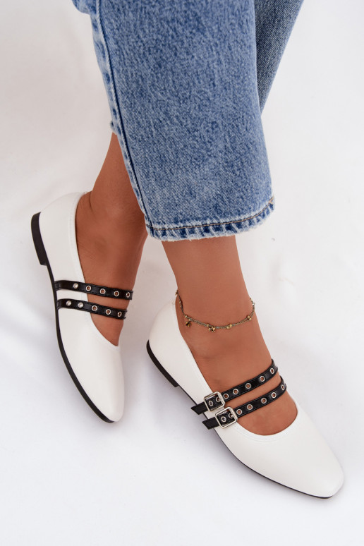 Ballerine Femminile con strisce Colore bianco Deliora