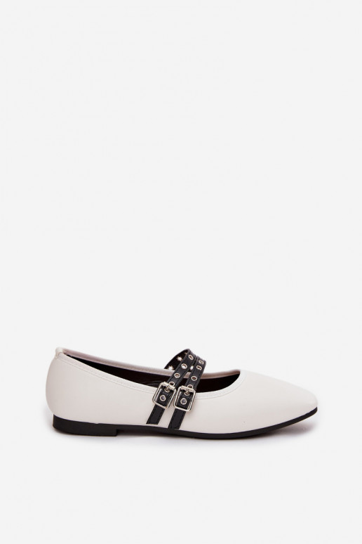 Ballerine Femminile con strisce Colore bianco Deliora